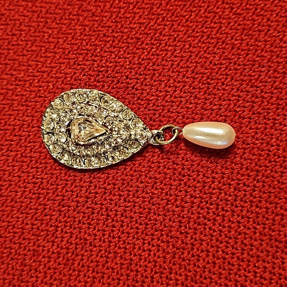 8 piece rhinestone faux pearl jeweled brooches barrette needing backs Repair lot - Picture 10 of 12